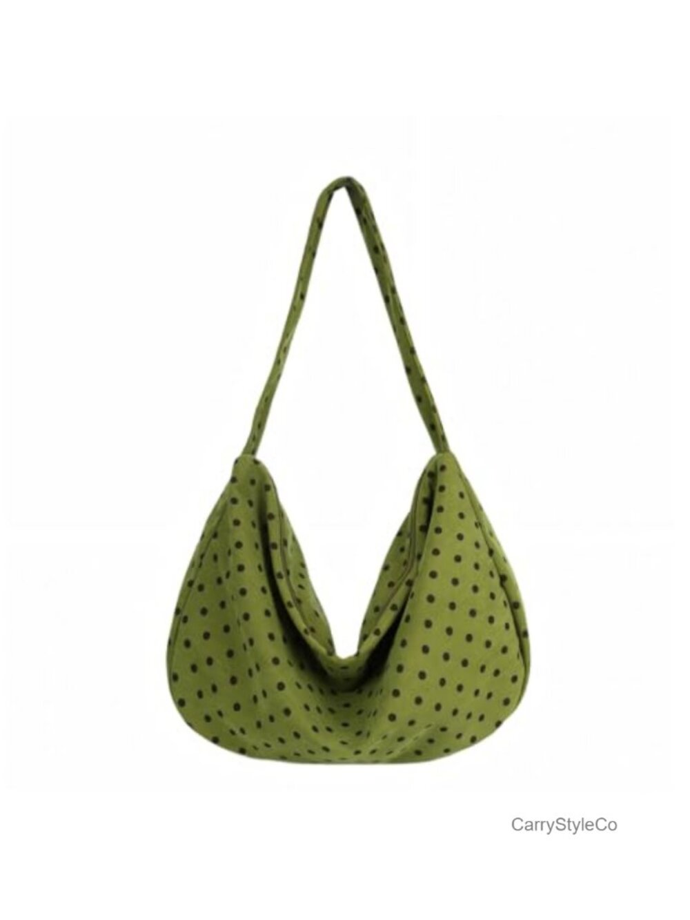 Corduroy Hobo Shoulder Bag Large Slouchy Polka Dot Tote Purse